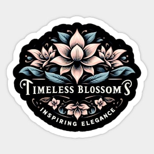 timeless blossoms inspiring elegance Sticker